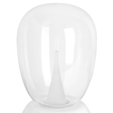 настольная лампа диммируемая 10w 3000k прозрачный/белый uovo iii lightstar 807906